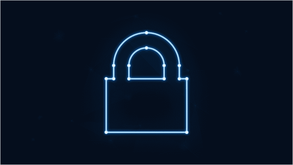 Free padlock neon cybersecurity vector