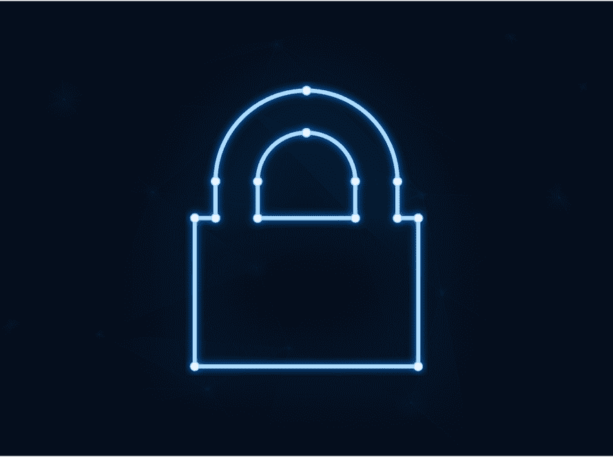 Free padlock neon cybersecurity vector