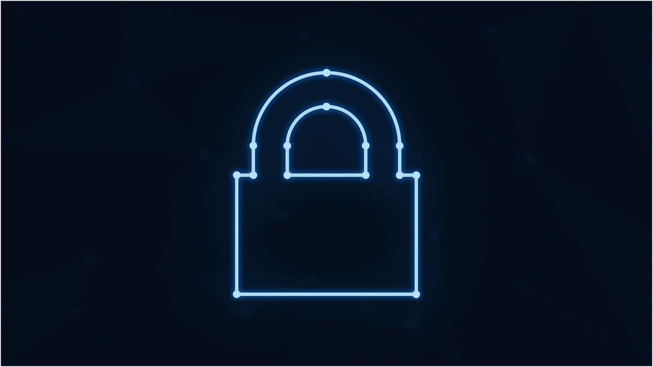 Free padlock neon cybersecurity vector