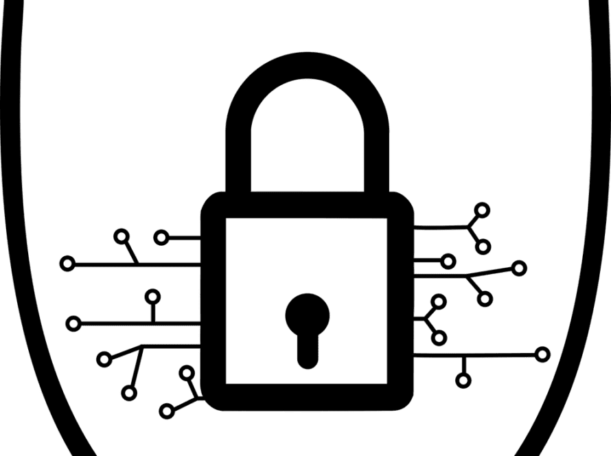 Free cybersecurity padlock shield vector